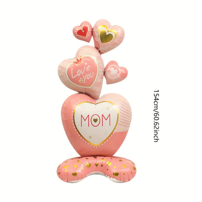 1pc 60 inch oversized standing love mom aluminum film balloon Mother's Day party decoration, birthday party decoration