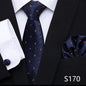 Tie Pocket Squares Cufflink Necktie Set