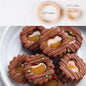 Jam Sandwich Cookie Cutter Biscuit Mold 3D Christmas Plastic Pressable Fondant Cookie Stamp New Year Cake Decor Baking Supplies
