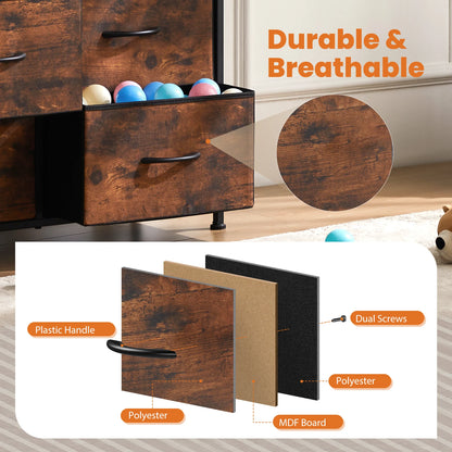 Wardrobe Drawers For With 10 Fabric Drawers and  Steel Frame For  Storage  Closet Bedroom Living Room JHK