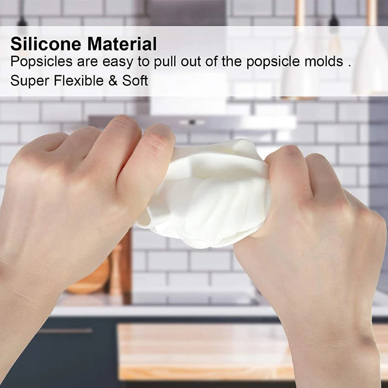 3/4 Cell DIY Silicone Ice Cream Mold Homemade Popsicle Maker Reusable Ice Cube Tray Mousse Dessert Ice Cream Mould Baking Tools