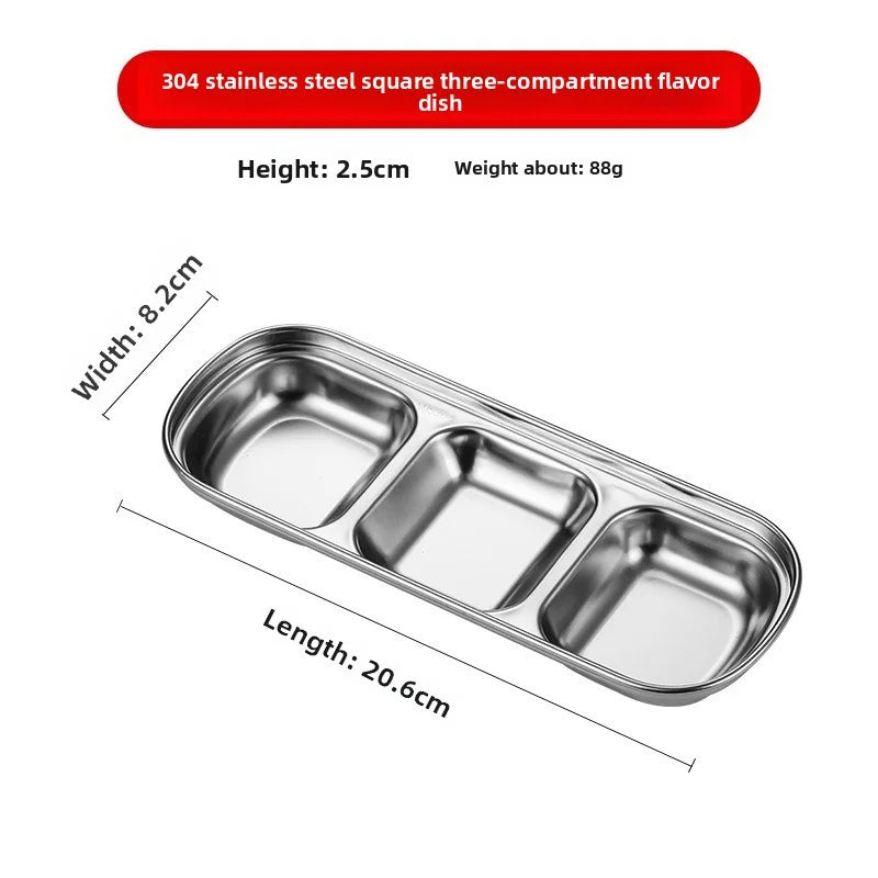 Small Sauce Bowl Kitchen Seasoning Dipping Dish Korean Style Stainless Steel 304 Multifunctional Tableware For Barbecue Dinner