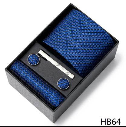 Men's  Tie Pocket Squares Necktie Box Set