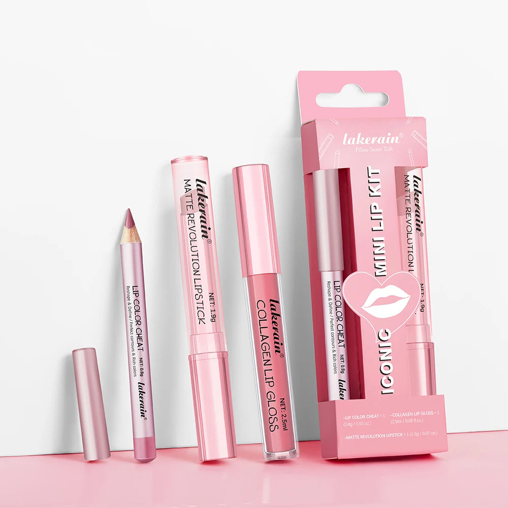 Matte Black Lipstick Set – Waterproof Velvet Liquid Lip Gloss & Lip Liner