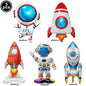 4D Standing Astronaut Spaceman Balloons Rocket Foil Balloons Kids Toys Baby Shower Outer Space Themed Birthday Party Decorations