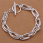 Fine 925 Sterling Silver Solid Chain Bracelet For Women Men Charm Party Gift Wedding party Fashion Jewelry