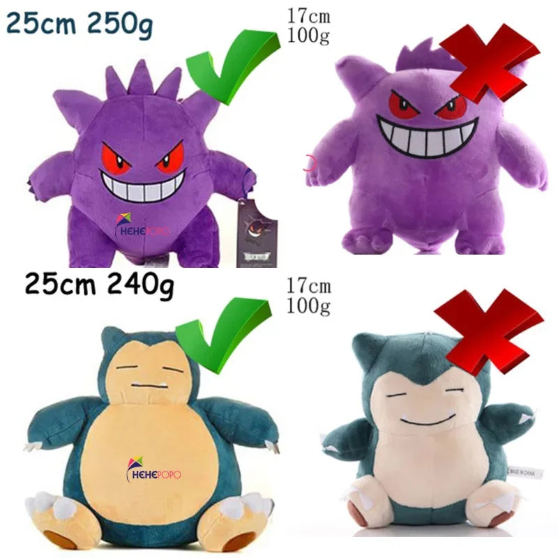 2026* Peluche Pokemon Gengar Peluche 24cm Pokemon stuffed Toy Cute Cartoon Pikachu Plush Doll Soft Doll  Birthday Gift