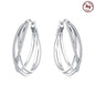 925 Sterling Silver Hoop Earrings Simple Sleeping Cat Earrings For Engagement Wedding Party Birthday Jewelry Gift