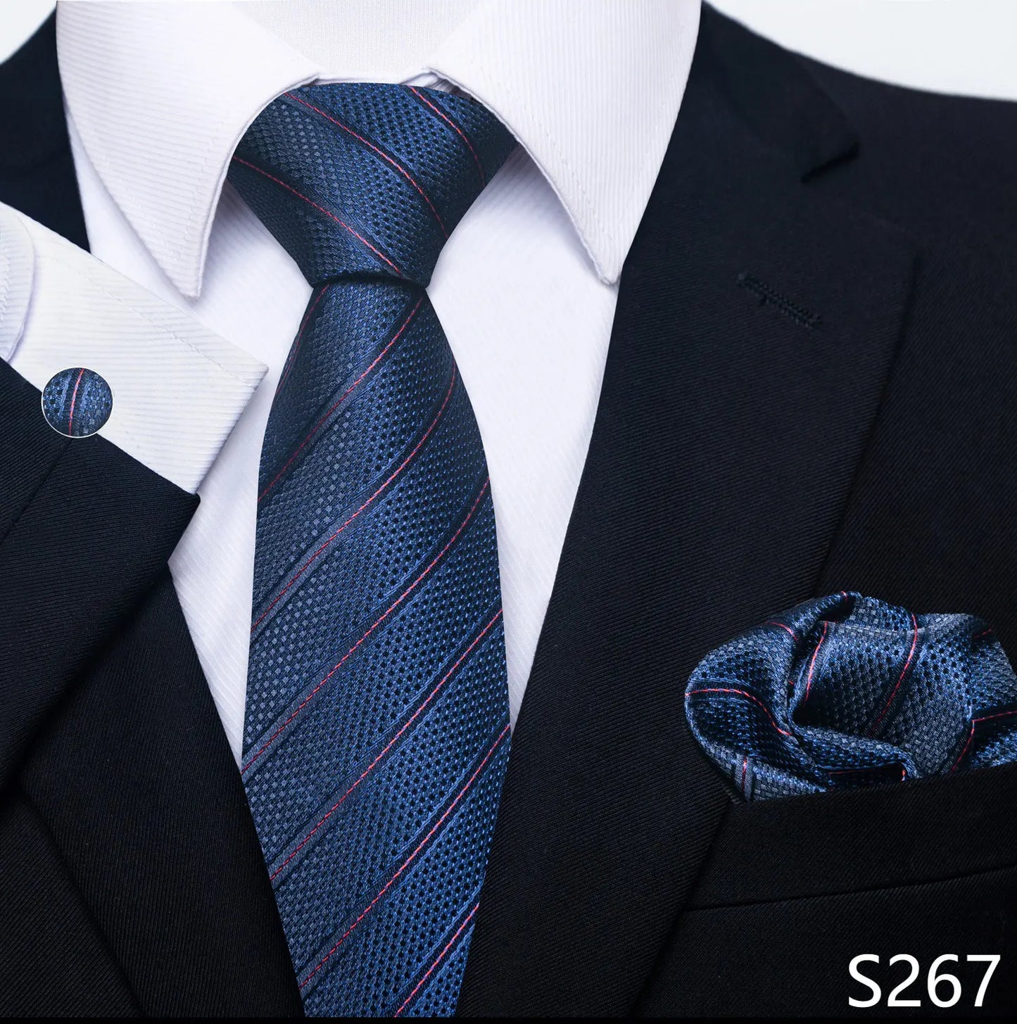 Silk Tie Pocket Squares Necktie Suit Accessories