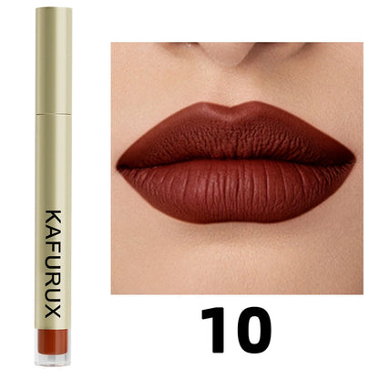20 colors sexy long lasting velvet matte lip gloss liquid lipstick lip makeup red pink brown nonstick cup waterproof lip glaze