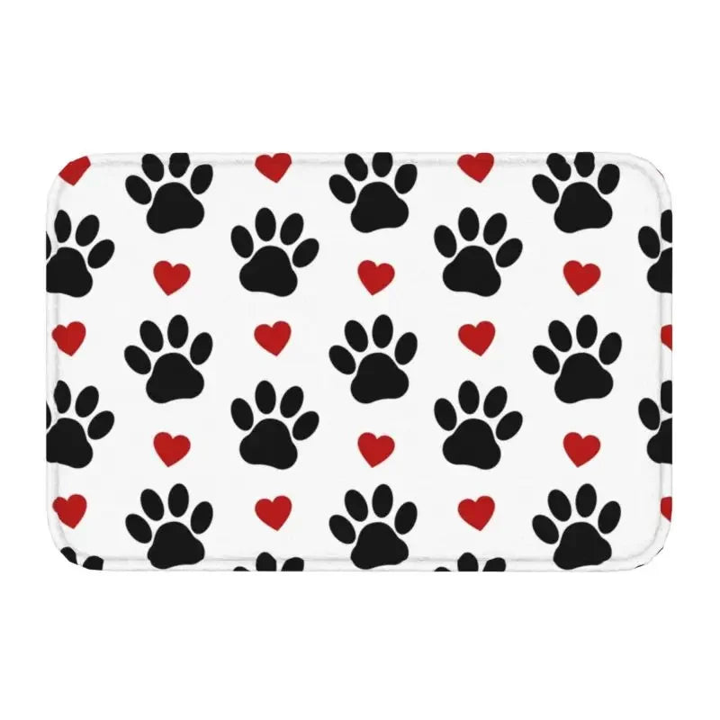 Personalized Paw Prints Dog Doormat Mat Anti-Slip Animal Kitchen Bath Balcony Rug Carpet 40*60cm