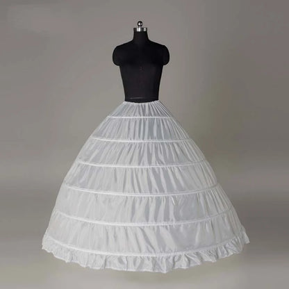 6 Hoop 3 Hoop 8 HoopCrinoline Black White Long Wedding Petticoat Ball Gown Dress Underskirt Skirt Half Slips Wedding Accessories