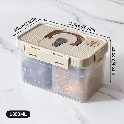 Plastic Divided Meat Food Storage Box Large Capacity Refrigerator Frozen Fresh-keeping Box Kitchen Sealed Storage Container