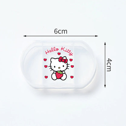 Cartoon Hello Kitty My Melody Plastic Pill Box Mini Tablet Case Anime Kawaii Portable Travel Medicines Storage Case Container