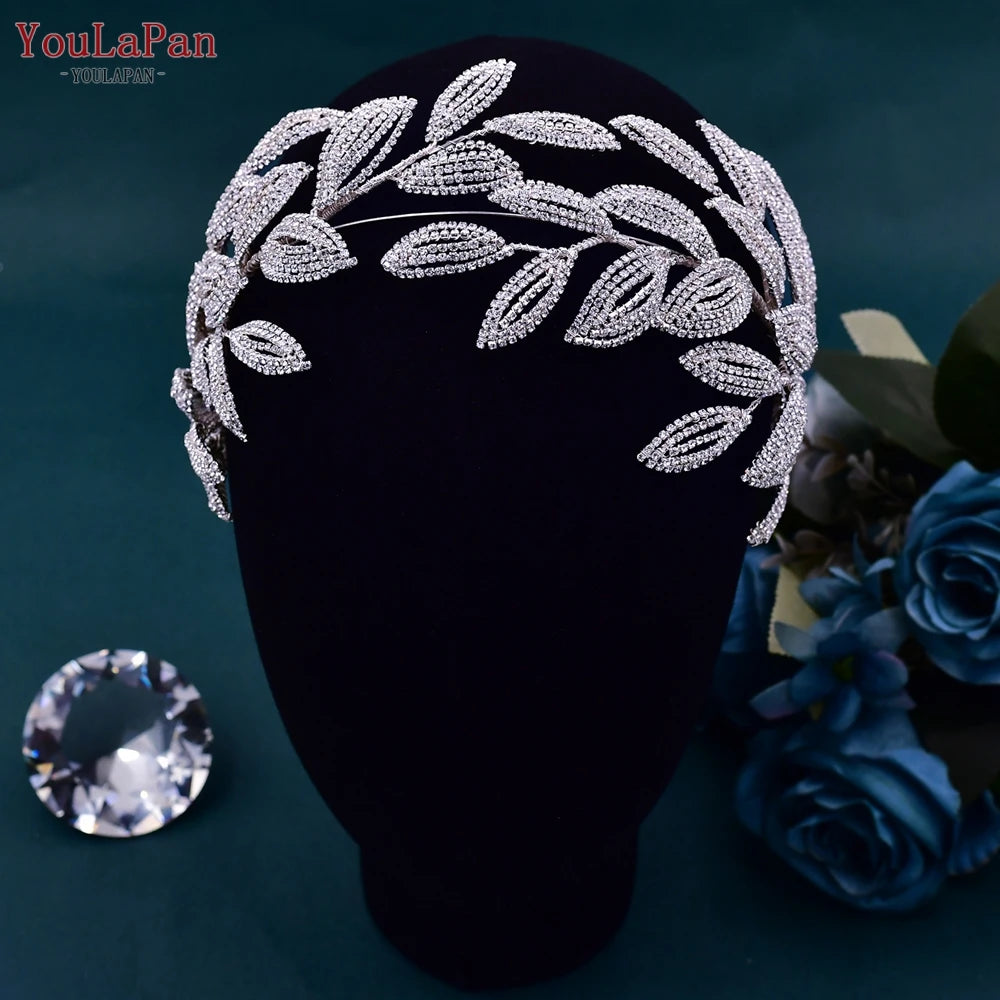 Luxury Bridal Rhinestone Headband: Elegant Wedding Tiara and Pageant Hairpiece