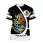 Mexico T-Shirts Mexican Flag 3D Print Streetwear Men Women Fashion Oversized Short Sleeve T Shirt Kids Tees Tops Clothing