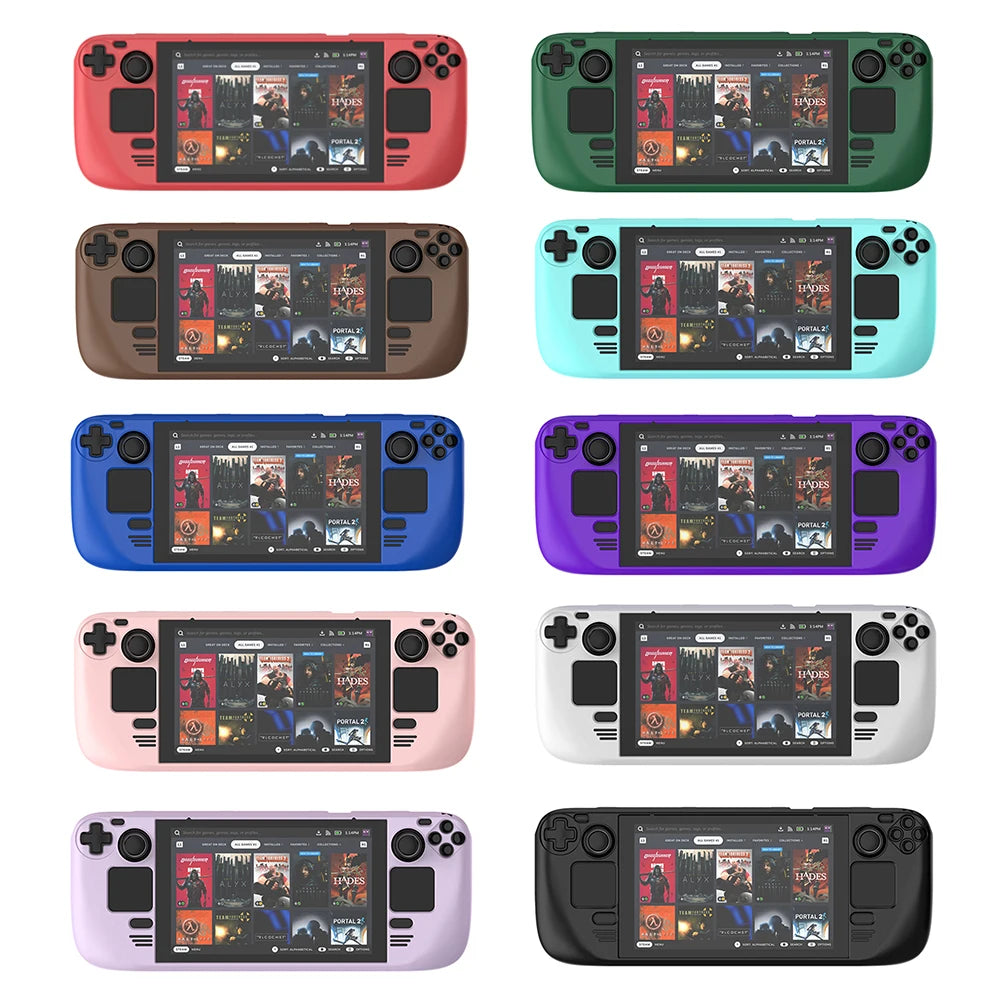 For STEAM DECK Game Console Cover Shell with Bracket Shockproof Protection Case Frame Protector Stand Non-slip Cover Game Parts