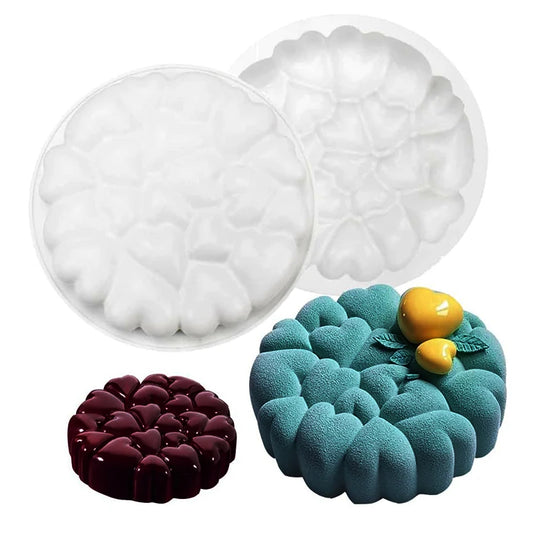 Newest Heart Silicone Baking Mold For Mousse Cake Jello 3D Pastry Tools Bakeware Pan For Dessert Gelatin Chocolate Valentine