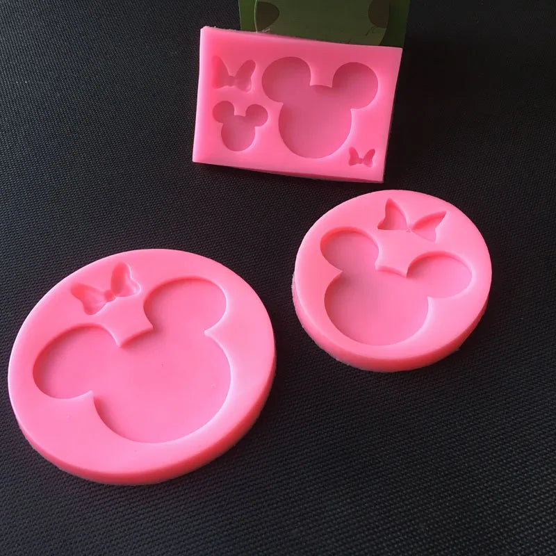 Mouse bow silicone sugar turning mold DIY chocolate biscuit mold pace cake decoration tool