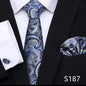 Tie Pocket Squares Cufflink Necktie Set