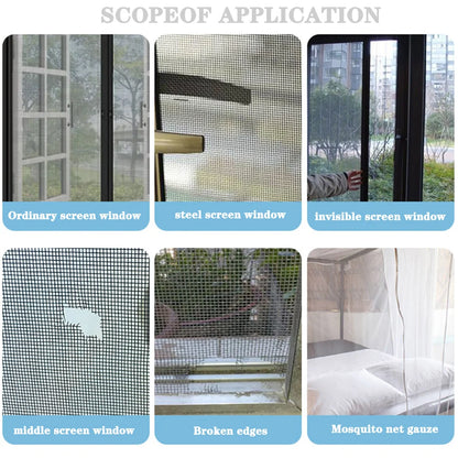 Waterproof Window Screen Repair Tape – Self‑Adhesive Anti‑Insect Mesh Patch