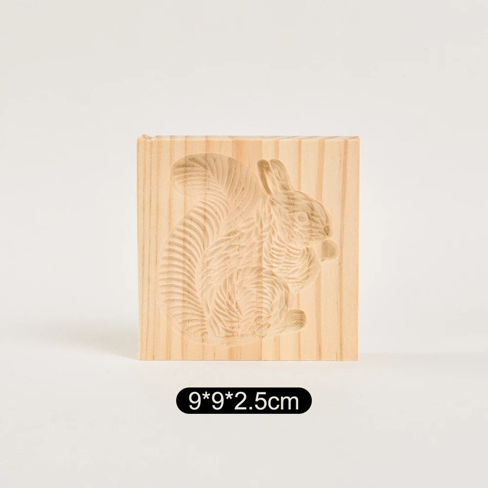 Wooden Cookie Mold Cutter Wooden Gingerbread Cookie Moulds DIY Shortbread Pastry Mold Bakery Gadgets Kitchen Baking Accessories