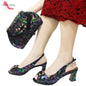 Italian-designed Nigerian shoes and bag set for women.