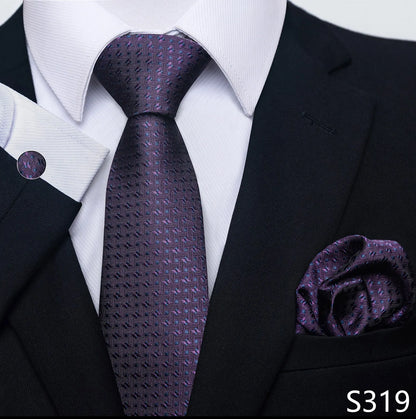 Silk Tie Pocket Squares Necktie Suit Accessories