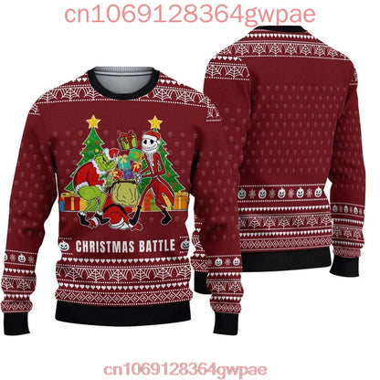 Jack Skellington and Sally Ugly Sweater Men's Women's Tops The Nightmare Before Christmas Ugly Christmas Sweater