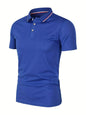 Men's Casual Breathable Solid Color High Quality Short Sleeve Polo Shirt