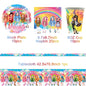 Cartoon Rainbow Doll High School Theme Background Birthday Party Decoration Supplies Disposable Cup Cutlery Balloon Baby Gift