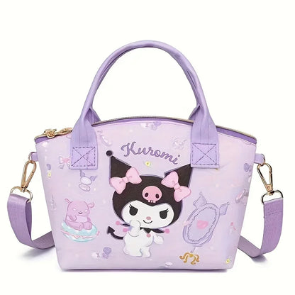 Lovely Sanrio Cinnamoroll Hello Kitty Tote Handbag Stylish Versatile with Adorable Kuromi Mymelody Prints Perfect Shoulder Bag