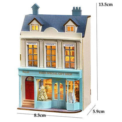 DIY Wooden Doll Houses Mini Assembly Handmade Small House Creative Scene Decoration DollHouse For Toys Birthday Gifts