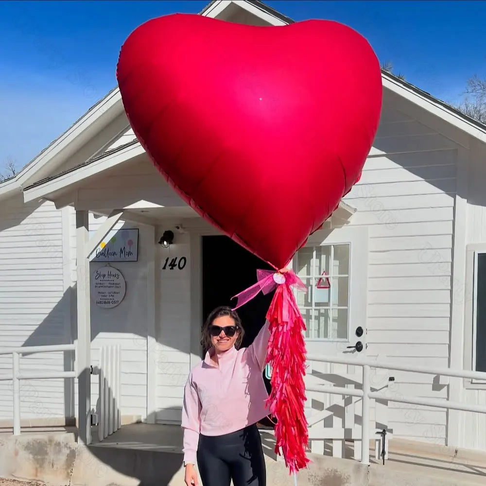 1/2Pcs Huge Heart Balloons 60Inch Large Red Heart Shaped Helium Balloons for Wedding Birthday Engagement Valentine's Day Decor