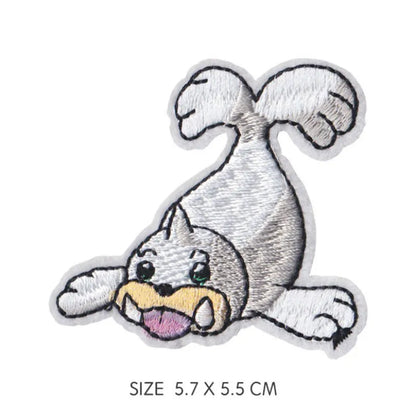 30‑Style Pokemon Embroidery Cloth Patches – Pikachu & Cartoon Iron‑On/Sew‑On Appliques for DIY Clothing