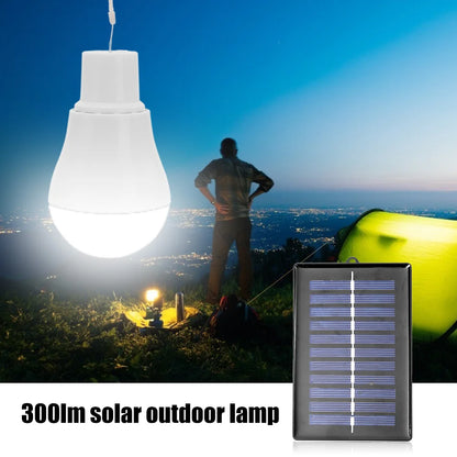 1-12pcs 5V 15W 300LM Solar Lighting Bulb Portable Solar Power Panel Battery Charger Energy Saving Outdoor Lamp USB Rechargable