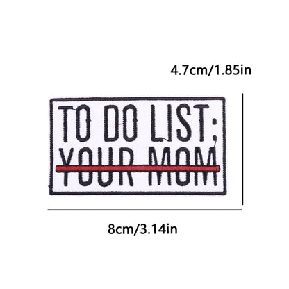 Letter Embroidered Patch Cartoon/Personality Letter Slogan Patch Iron On Patches For Clothing thermoadhesive Patches Sew Badges