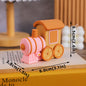 Blue Train Cake Topper Bear Cake Top Carriage Water Balloons Rainbow Tower Cake Decorations Boy Girl Baby Shower Party Supplies