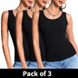 1/3 Pcs Ladies Solid \ Suspender Vest Sexy Round Neck Sleeveless T-shirt Comfortable And Fashionable Women And Teenagers Vest