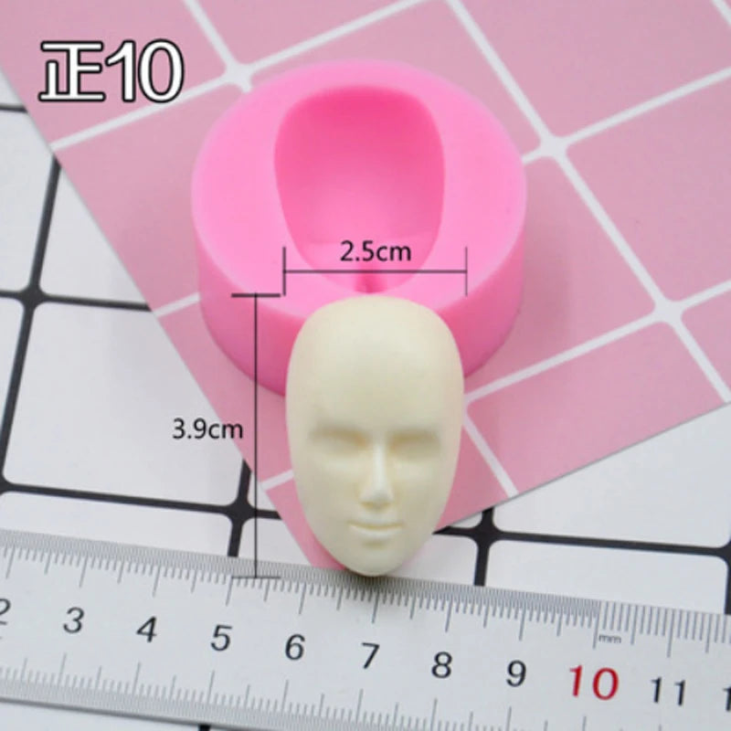 Dolls Face Silicone Mold Fondant Molds DIY Cake Decorating Tools Sugarcrafts Clay Chocolate Gumpaste Molds Baking Tools