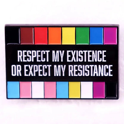 Rainbow LGBT Encourage Letters Metal Enamel Badge Gay Lesbian Asexual Transgender Adaptive Lapel Pin Jewelry Gifts Accessories