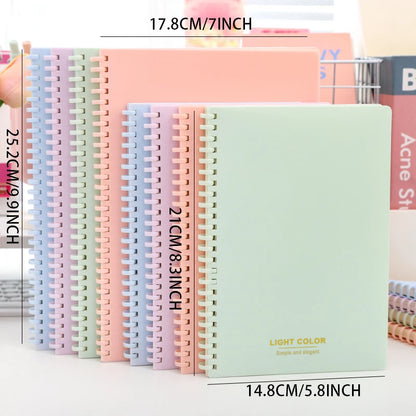 A5/B5 Multi color Soft Elastic Spiral Soft Coil Notebook 70 sheets