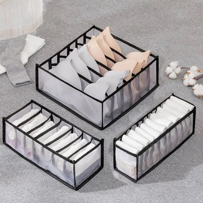 1PC- Closet Organizer for Socks Home Separated Underwear Storage Box 7/9/11 Grids Jeans Bra Organizer Foldable Drawer Organizer