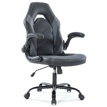 Office Desk  Computer Chair Ergonomic Adjustable PU Leather Racing Flip-up Armrest  JHK