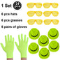 UV Neon Glow Party Hats – Blacklight Fluorescent Plastic Hats for Kids & Adults