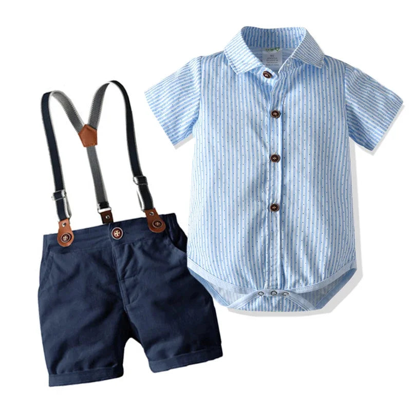 Kids Boys Formal Party Outfits Clothes Set Wedding Birthday Toddler Boy Gentleman Handsome Children Elegant Suit 1 2 3 4 5 Years