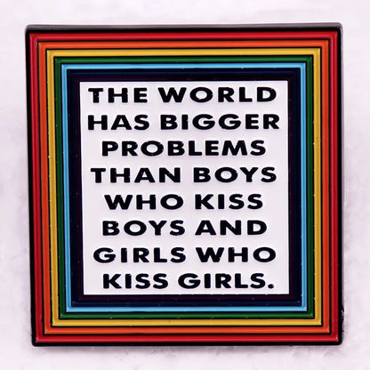 Rainbow LGBT Encourage Letters Metal Enamel Badge Gay Lesbian Asexual Transgender Adaptive Lapel Pin Jewelry Gifts Accessories