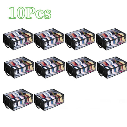 Large Capacity Black Hat Organizer: Foldable Non-Woven Cap Holder and Clothes Storage Hanging Bag