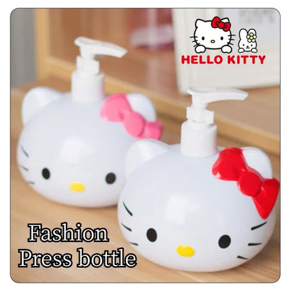 Hello Kitty Press Bottle Cartoon Portable Travel Split Bottling Bottle Household Shower Gel Shampoo Cosmetic Lotion Press Bottle