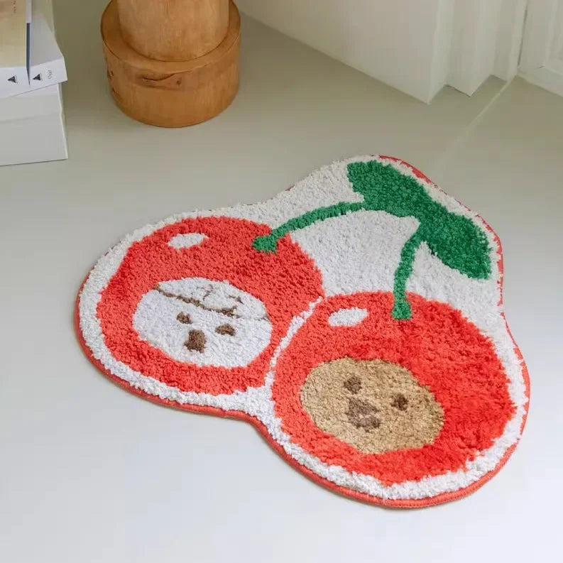 Soft Cartoon Imitation‑Cashmere Floor Mat for Bedroom, Bathroom & Home Décor